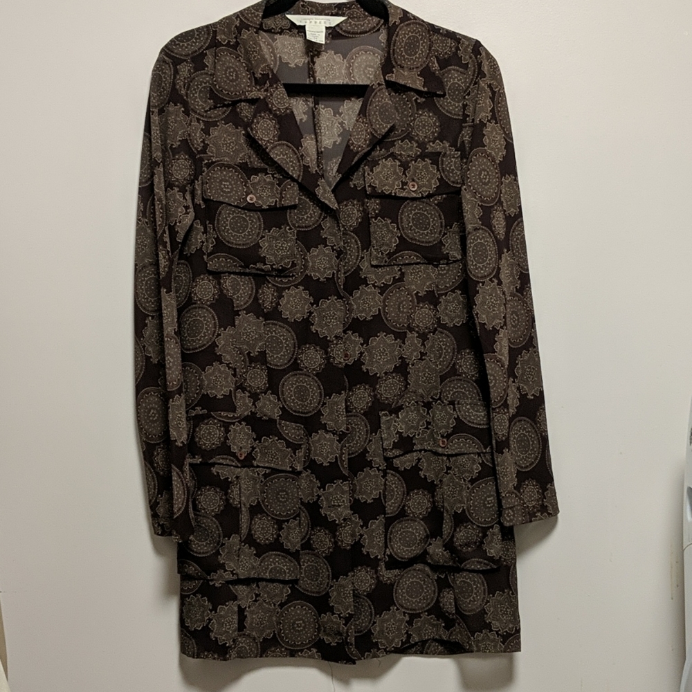 Express, knee length sheer blazer. Medium